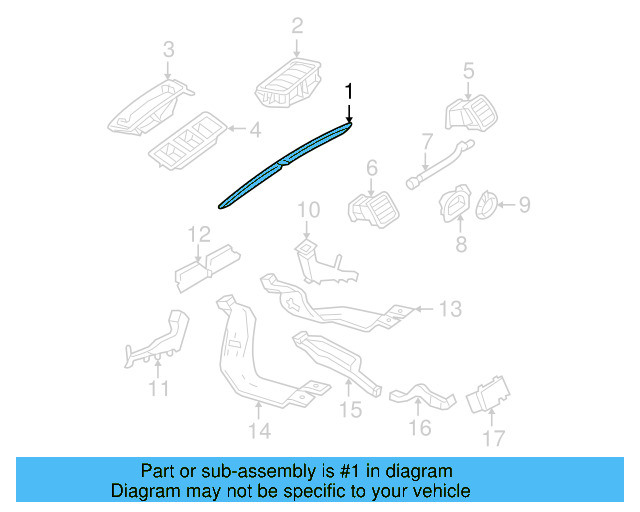 Defroster Grille 1K1-857-473-A-82V - View 11