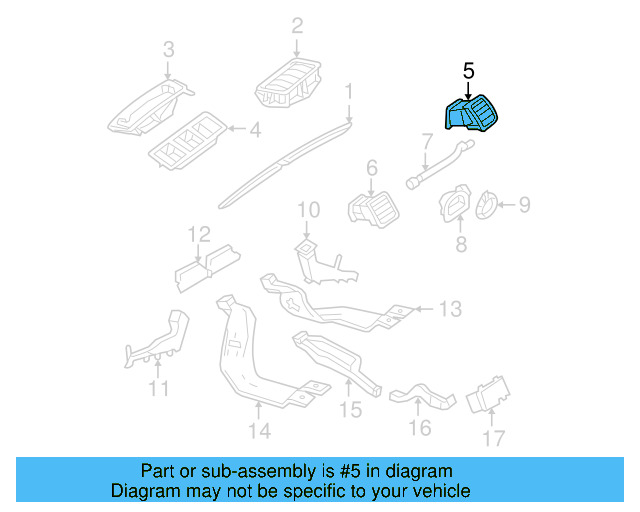 Vent Grille 1J1-819-704-E-2AQ - View 14