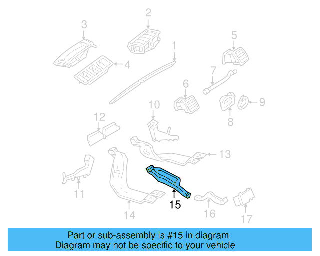 Center Duct 5M0-819-633 - View 19
