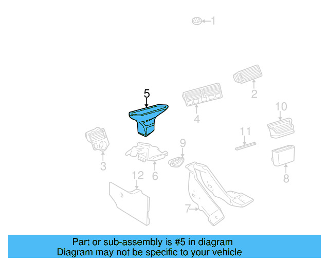 Windshield Defroster Nozzle 1J1-819-063-A - View 8