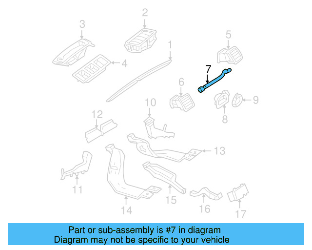 Instrument Panel Air Duct 1KM-819-805 - View 14