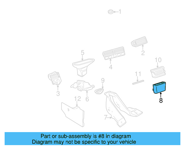 Console Air Vent 1J1-819-363-C - View 2