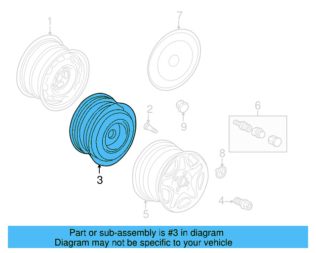 Wheel, Alloy 1HM-601-025-H-9QL