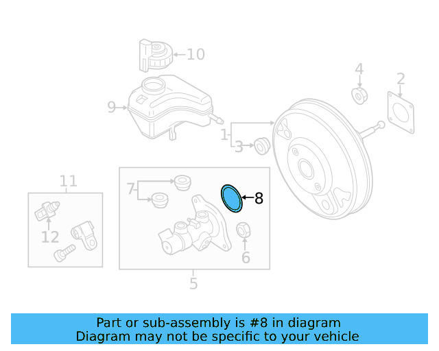 Master Cylinder Gasket 1J0-611-243-A - View 12