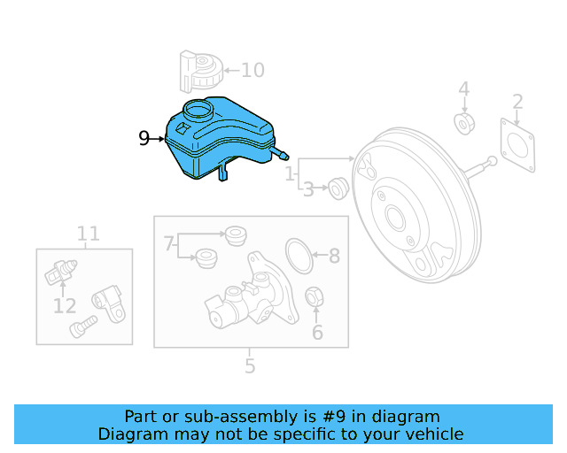 Master Cylinder Reservoir 1K1-611-301-E - View 14