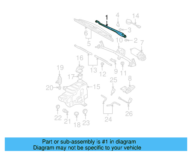 Wiper Arm 1J1-955-410-G - View 4