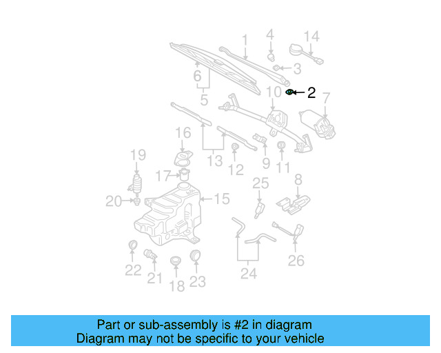 Wiper Arm Washer 1J0-955-229 - View 3