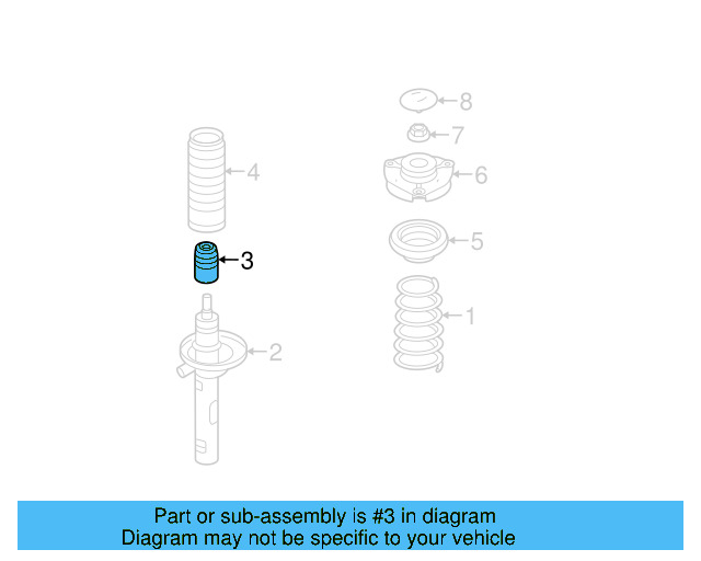 Suspension Strut Bumper 1K0-412-303-B - View 11
