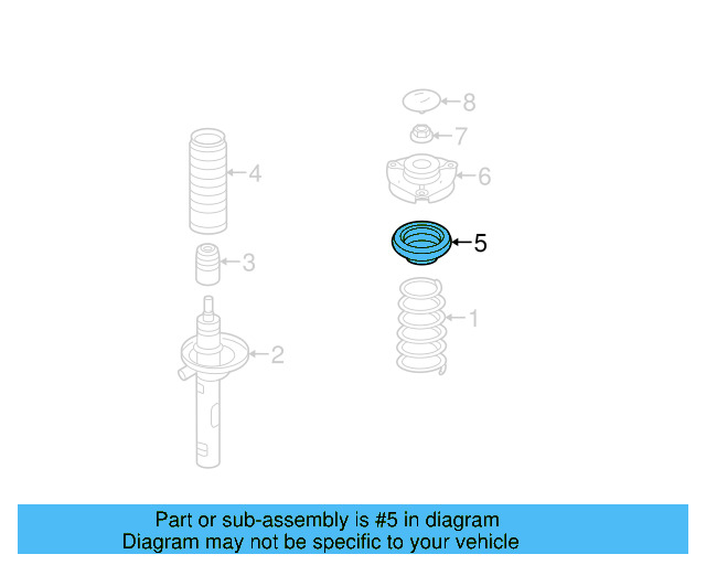 Suspension Strut Bearing 6N0-412-249-E - View 23