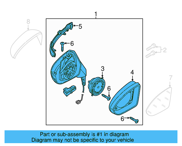 Mirror Assembly 5GM-857-508-9B9 - View 4