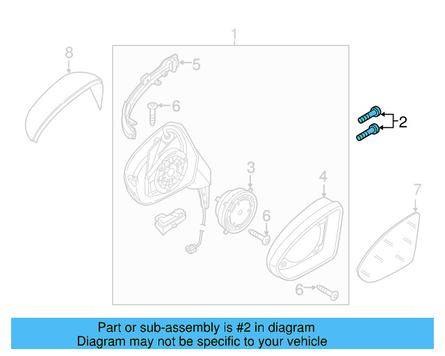 Mirror Assembly Screw N-911-951-01 - View 4