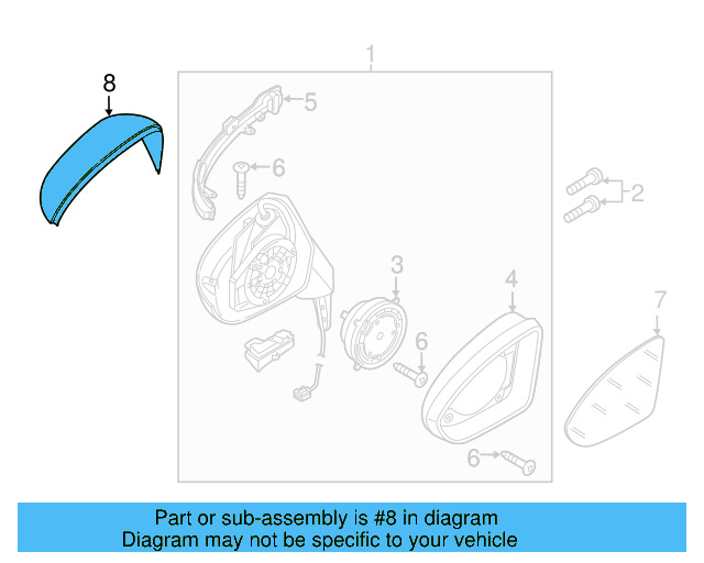 Mirror Cover (Unpainted) 5g0857537egru - View 8