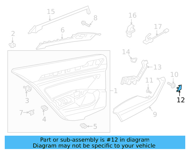 Door Trim Panel Bolt N-911-914-01 - View 16
