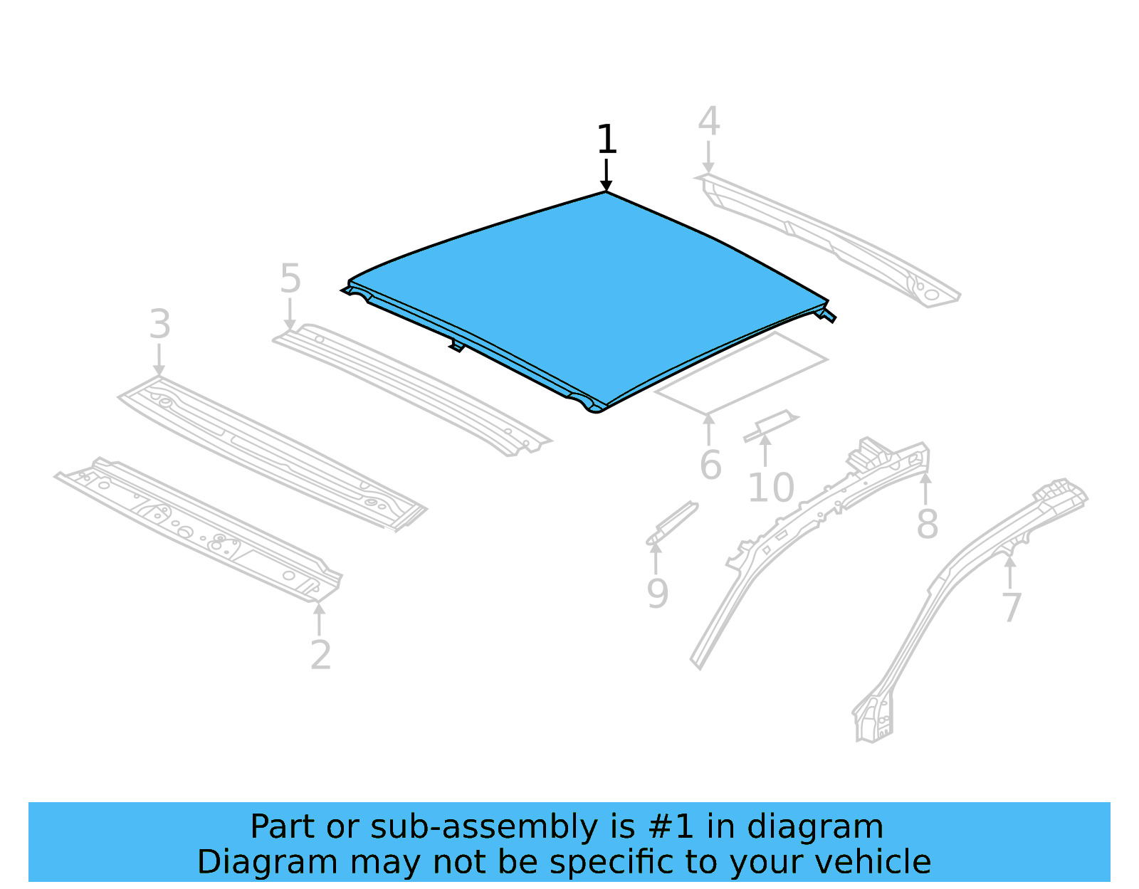 Roof Panel 17A-817-111-A - View 5