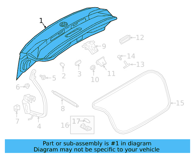 Trunk Lid 17A-827-025-A - View 3