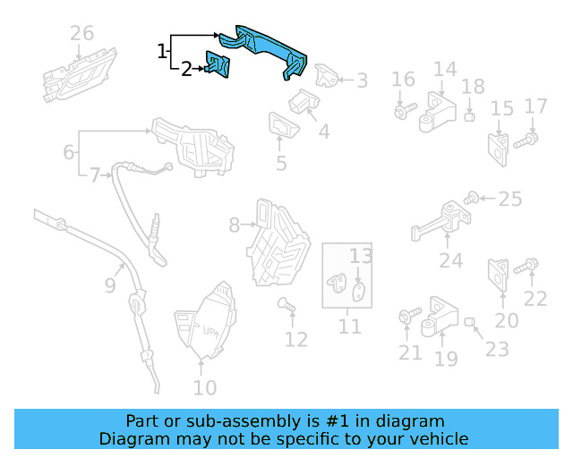 Handle, Outside 17A-837-206-B-GRU