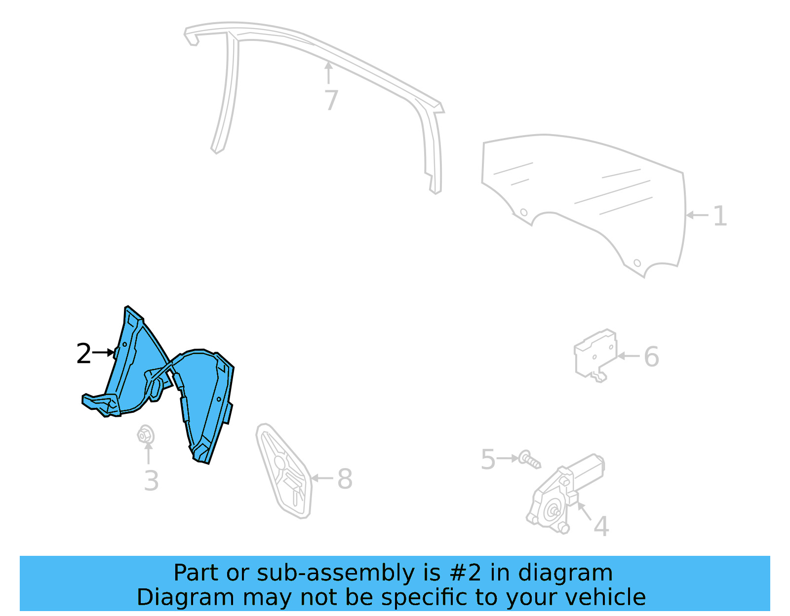 Window Regulator 17A-837-462-E - View 2