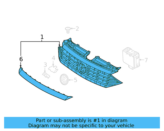 Grille 17A-853-651-L-LDB - View 3