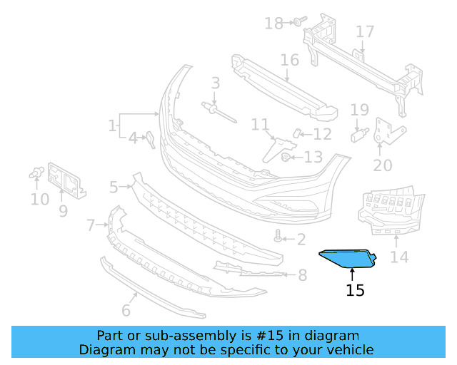 Outer Grille 17A-853-666-B-041 - View 2