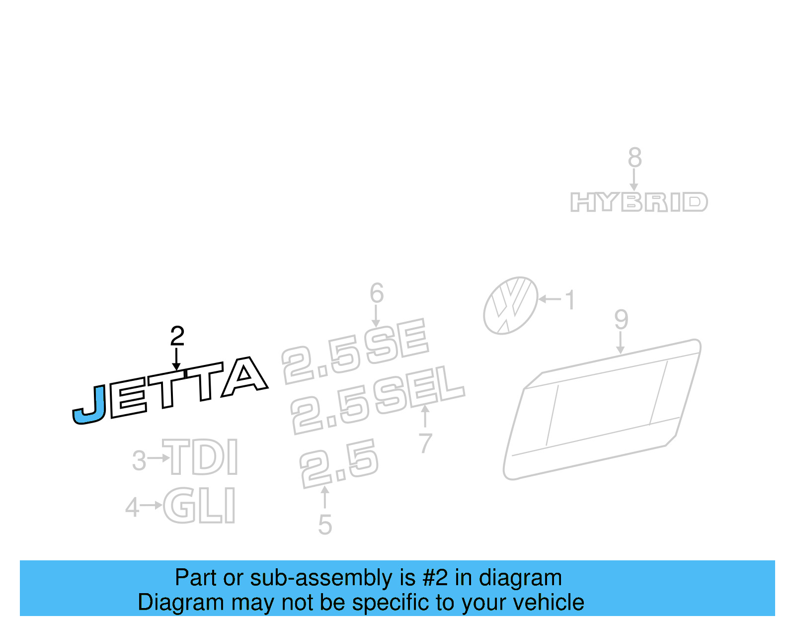 Hatch Emblem 17A-853-687-2ZZ - View 10