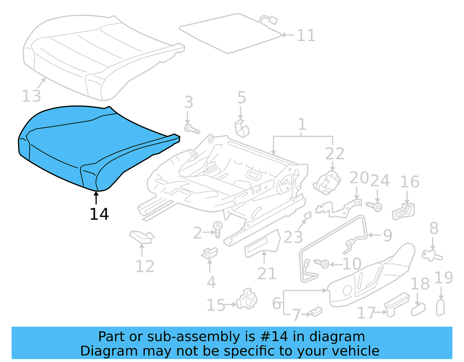Seat Cushion Pad 17A-882-357