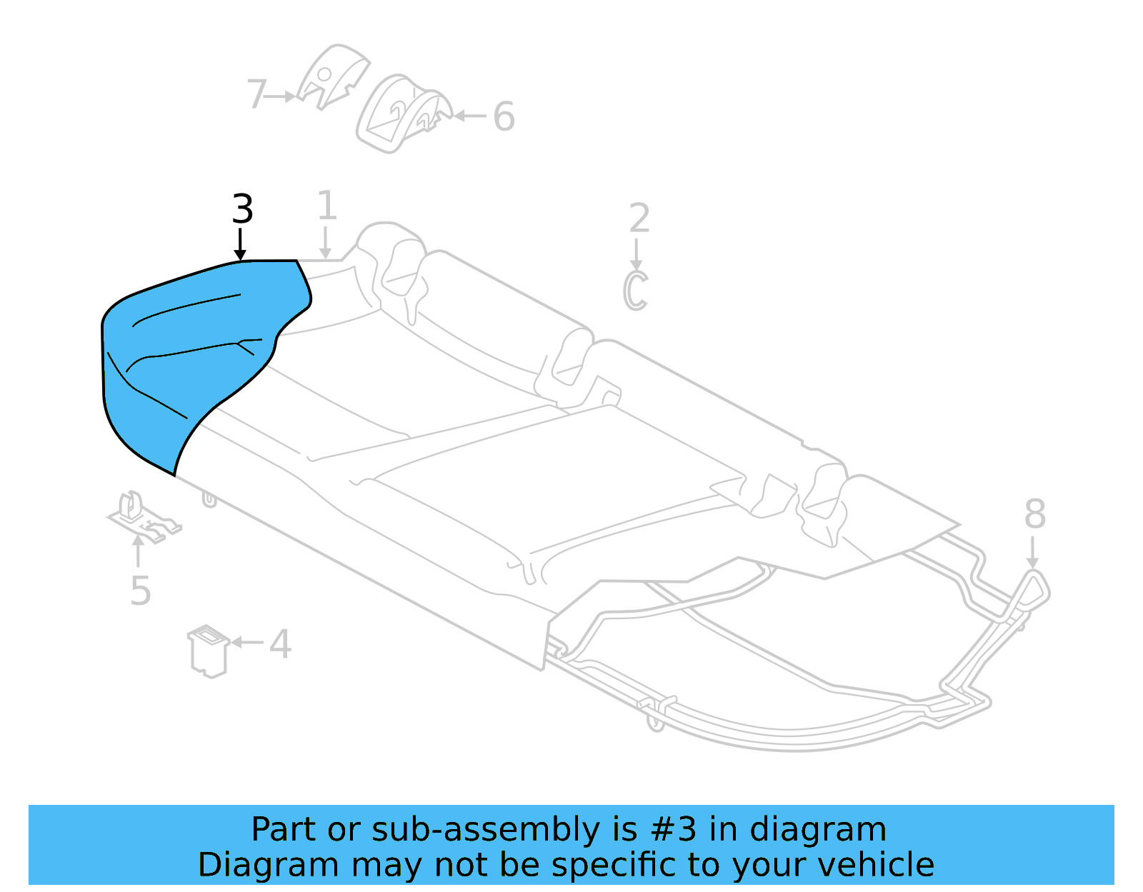 Seat Cushion Pad 17A-885-375-F - View 6