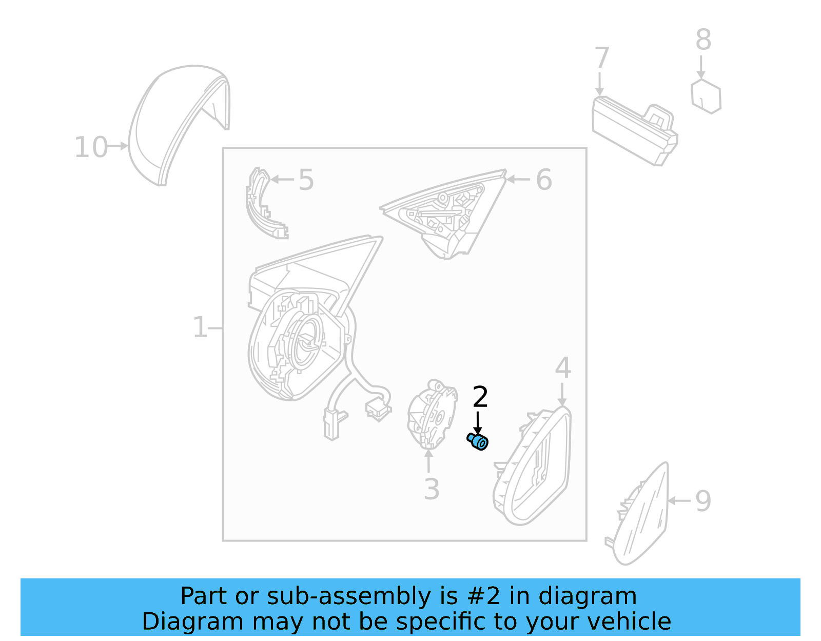 Mirror Housing Mount Kit 17A-898-011 - View 5