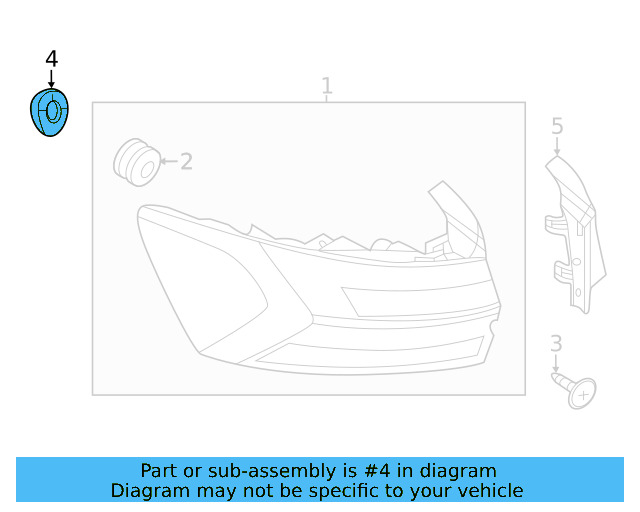Tail Lamp Assembly Grommet 8K9-805-673-C - View 3