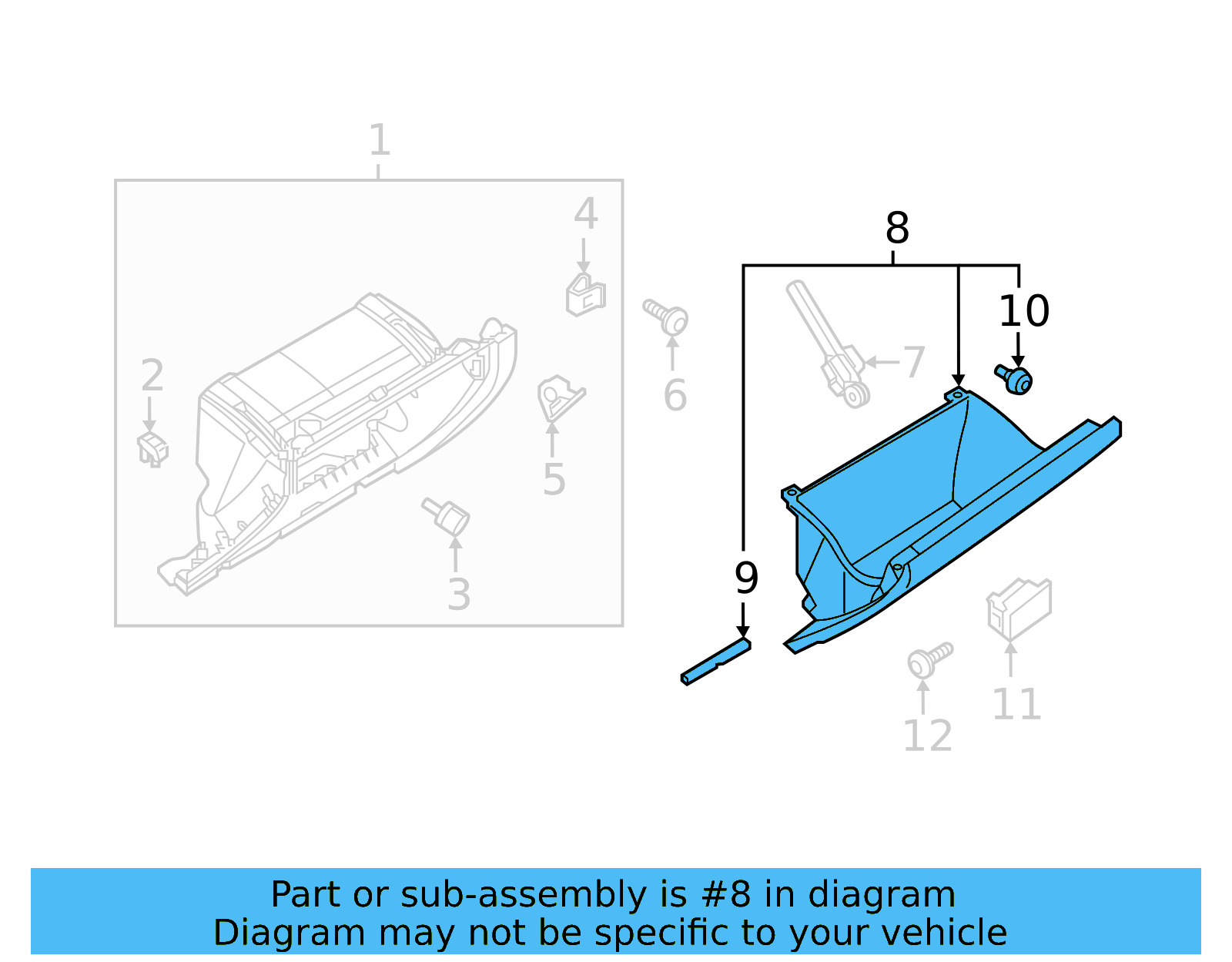 Glove Box Door 17B-857-121-A-RM5 - View 5