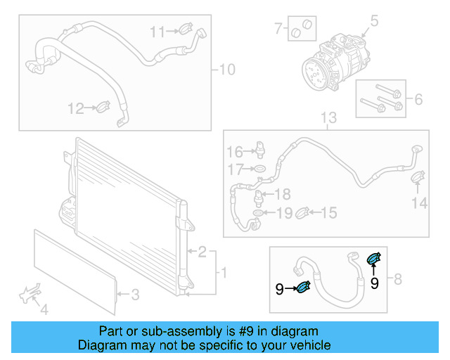 A/C Refrigerant Line O 4E0-260-749-A - View 24