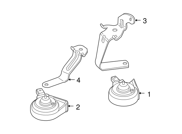 Low Note Horn Mount Bracket 3C0-951-182-A - View 7