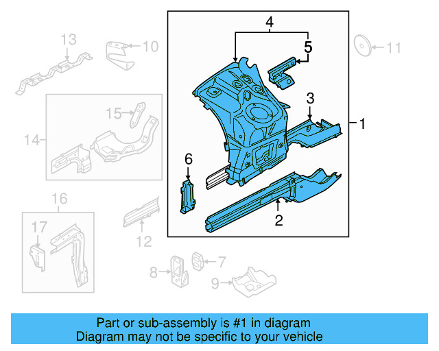 Apron/Rail Assembly 7P0-803-092-E - View 5