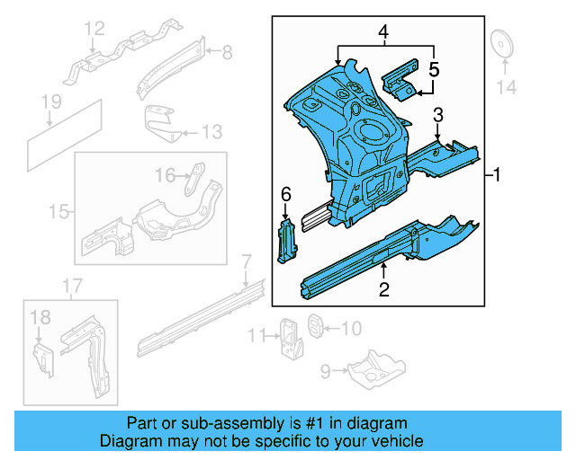 Apron/Rail Assembly 7P0-803-092-E - View 4
