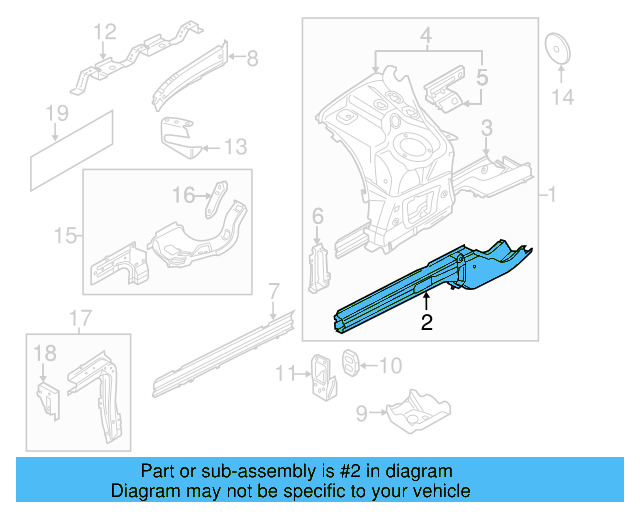 Inner Side Rail 7P0-803-106 - View 3