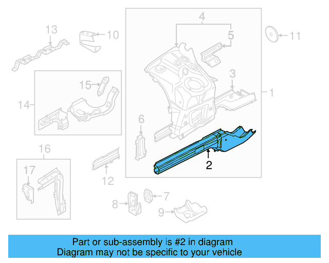 Inner Side Rail 7P0-803-106 - View 4