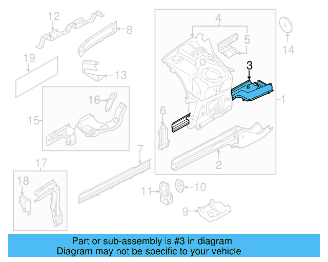 Frame Side Member 7P0-803-108-A - View 3