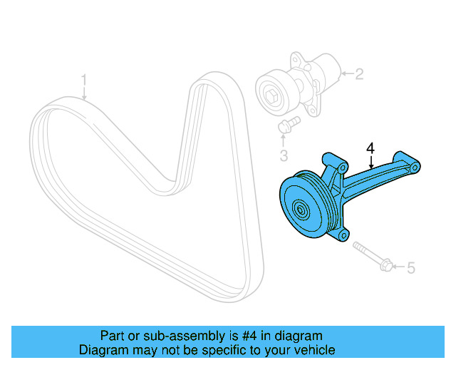 Accessory Drive Belt Idler Assembly 06K-145-172 - View 7