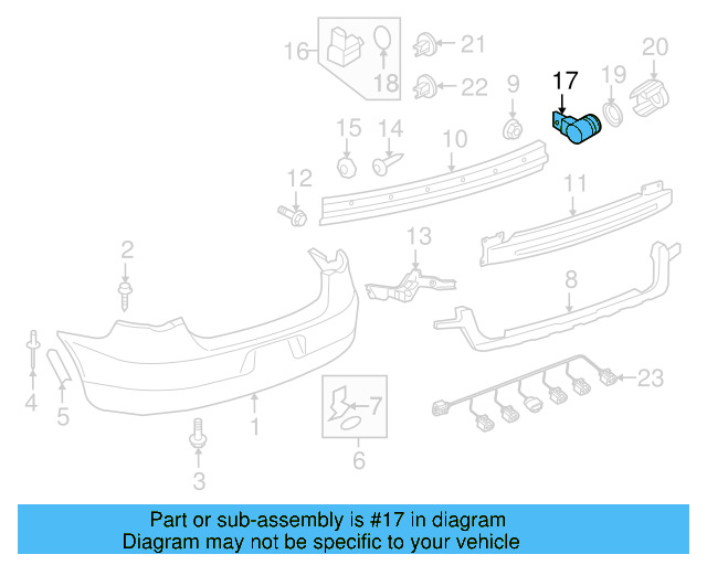 Reverse Sensor (Unpainted) 7l5919275bgru - View 4