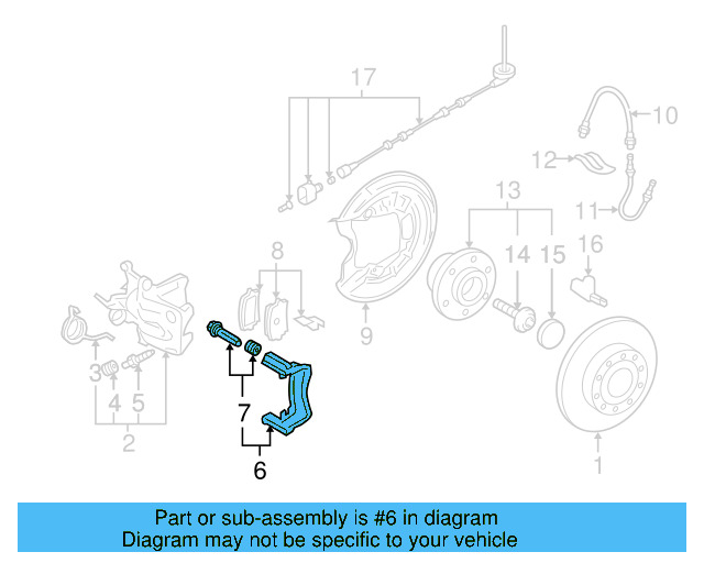 Disc Brake Caliper Bracket 6Q0-615-425-D - View 9
