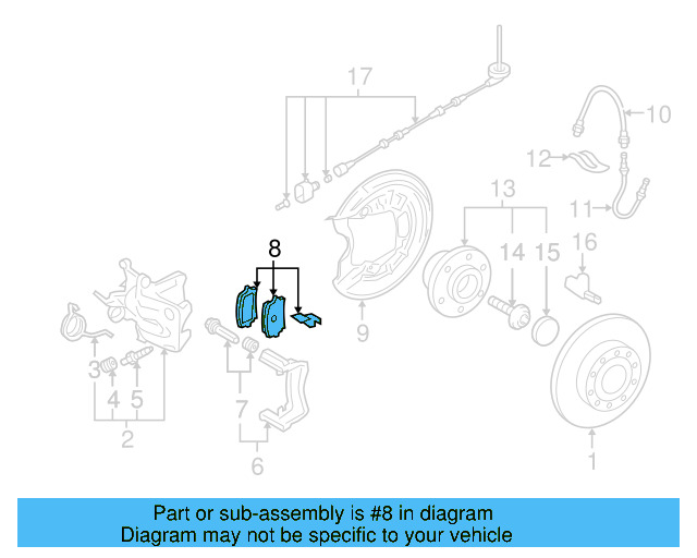 Brake Lining Rear 1K0-698-451-P