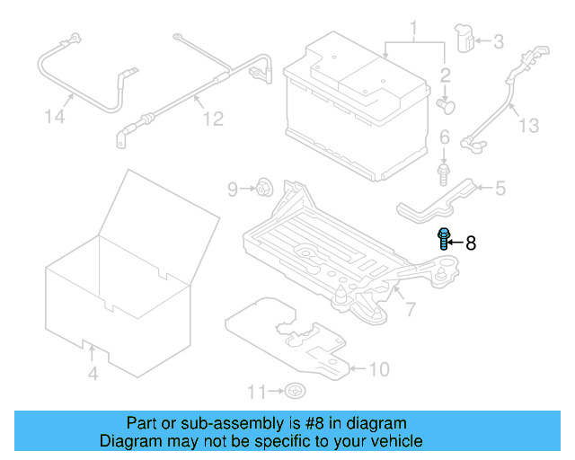 Battery Tray Bolt N-107-857-01 - View 14