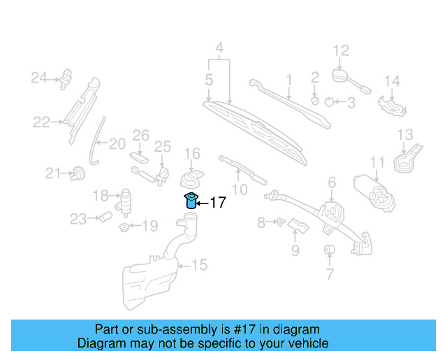 Washer Fluid Strainer 4A0-955-485 - View 84