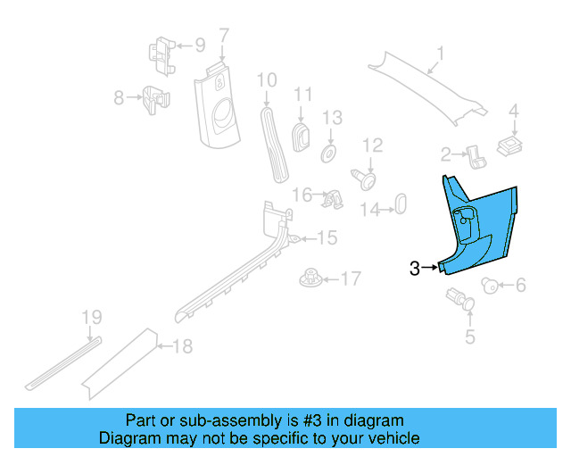 Kick Panel Trim 5C1-863-484-PX7 - View 6