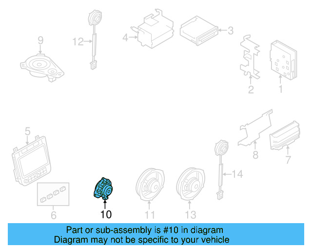 Front Dr Speaker 7P6-035-415-C - View 6