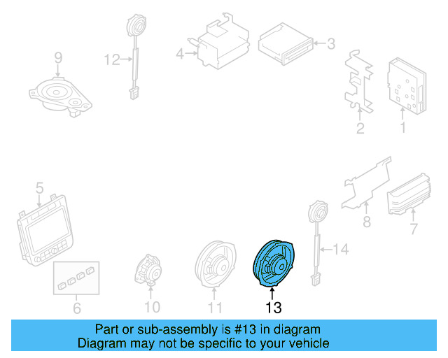 Front Dr Speaker 7P6-035-454 - View 11