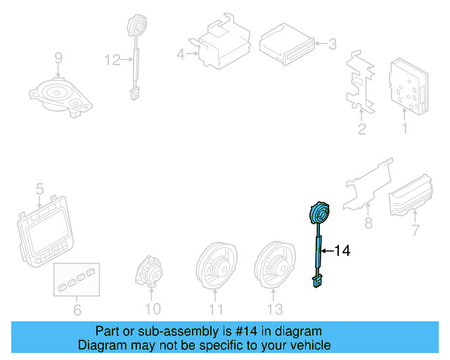 Front Dr Speaker 7P6-035-454 - View 9