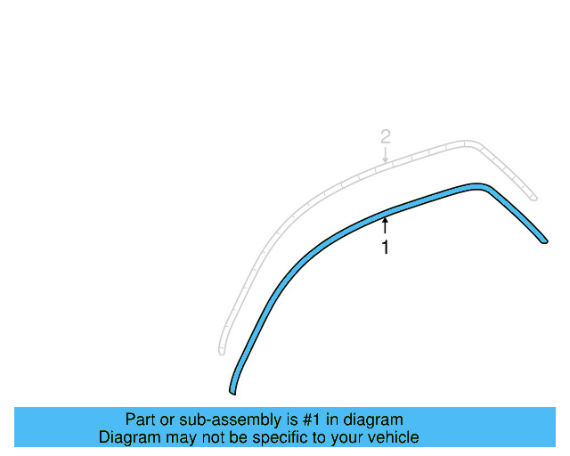 Drip Molding 3D7-854-513-B-9B9 - View 5