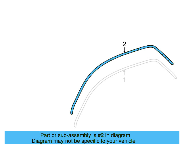 Drip Molding 3D7-854-513-B-9B9 - View 4