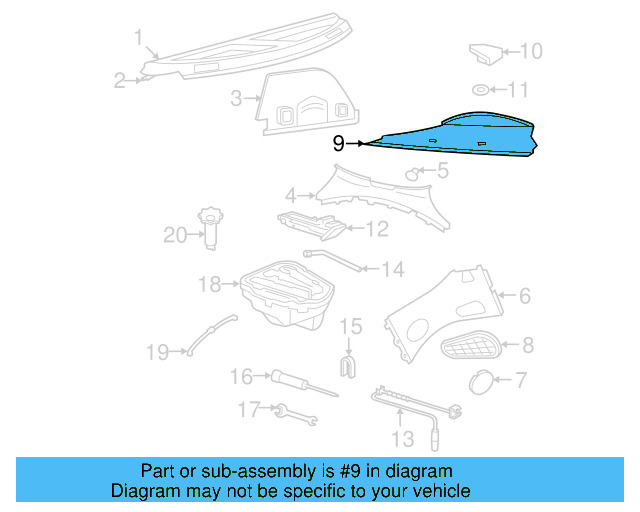 Speaker Cover 1C0-868-479-01C - View 4