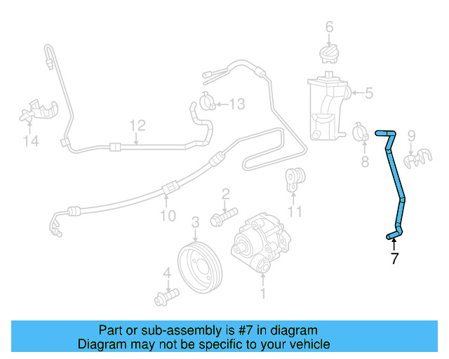 Power Steering Suction Hose 5C0-422-889-E - View 3